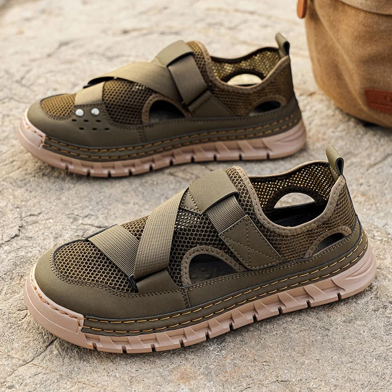 2026 Sandals Men's Summer Outdoor Leisure Baotou Hole Sandals Sports Driving Wading Creek Beach Shoes
2026 Sandals Men's Summer Outdoor Leisure Baotou Hole Sandals Sports Driving Wading Creek Beach Shoes