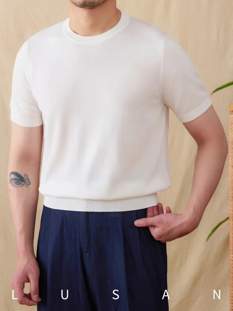 Men's Lyocell T-Shirt Breathable Short Sleeve Round Neck Casual Base Layer Top Skin-Friendly Mulberry Silk Cotton Trendy Tee
Men's Lyocell T-Shirt Breathable Short Sleeve Round Neck Casual Base Layer Top Skin-Friendly Mulberry Silk Cotton Trendy Tee