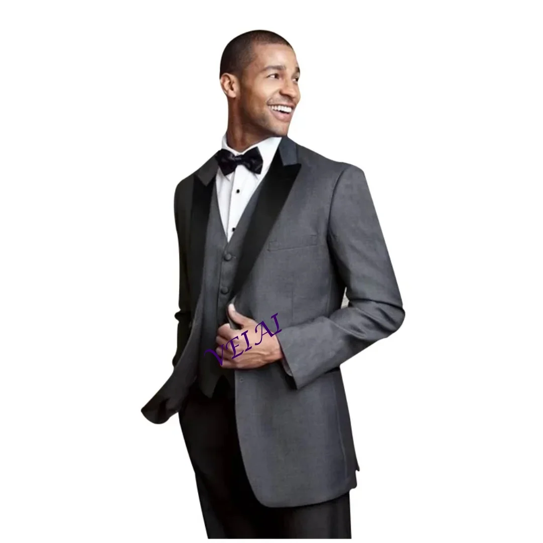 CustomizedMen's slim fit three piece double button lapel tailcoat (jacket+vest+trousers) groom's wedding business casual formal
CustomizedMen's slim fit three piece double button lapel tailcoat (jacket+vest+trousers) groom's wedding business casual formal