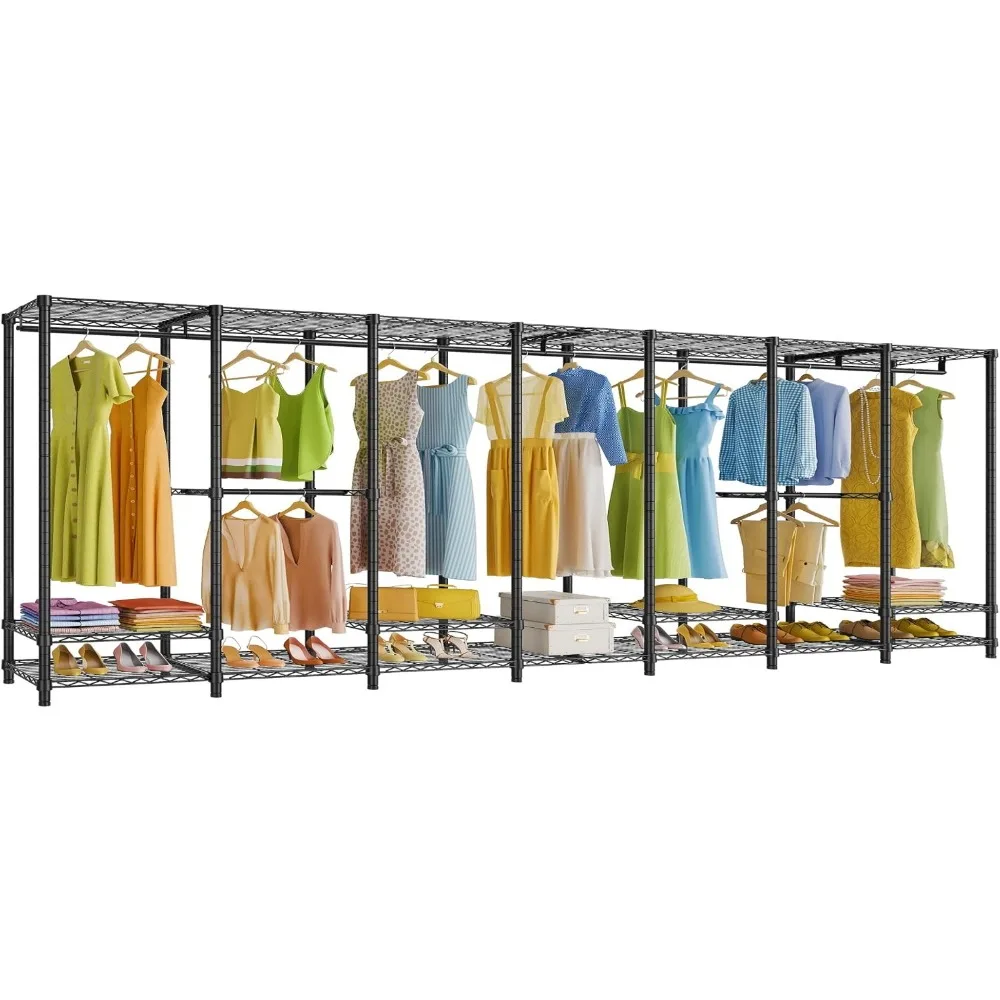 Extra Large Clothes Rack Heavy Duty Garment Rack, Freestanding Wardrobe Metal Closet for Hanging Clothes, Bedroom Organizer
Extra Large Clothes Rack Heavy Duty Garment Rack, Freestanding Wardrobe Metal Closet for Hanging Clothes, Bedroom Organizer