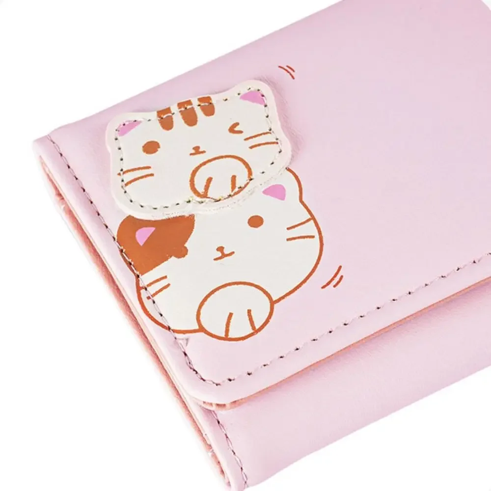 Elegant Solid Color Cartoon Cat Short Wallet Korean Style Multi-card Slot Coin Purse PU Leather Clutch Bag Cute Card Bag Women
Elegant Solid Color Cartoon Cat Short Wallet Korean Style Multi-card Slot Coin Purse PU Leather Clutch Bag Cute Card Bag Women