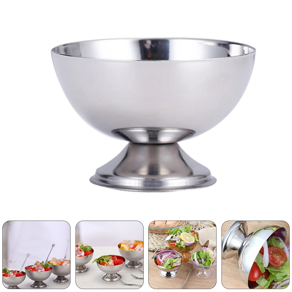 Stainless Steel Snack Cup Salad Bowl Food Container Reusable Kitchen Supply Candy Ice Cream Pudding Silver Footed Smooth Mouth
Stainless Steel Snack Cup Salad Bowl Food Container Reusable Kitchen Supply Candy Ice Cream Pudding Silver Footed Smooth Mouth