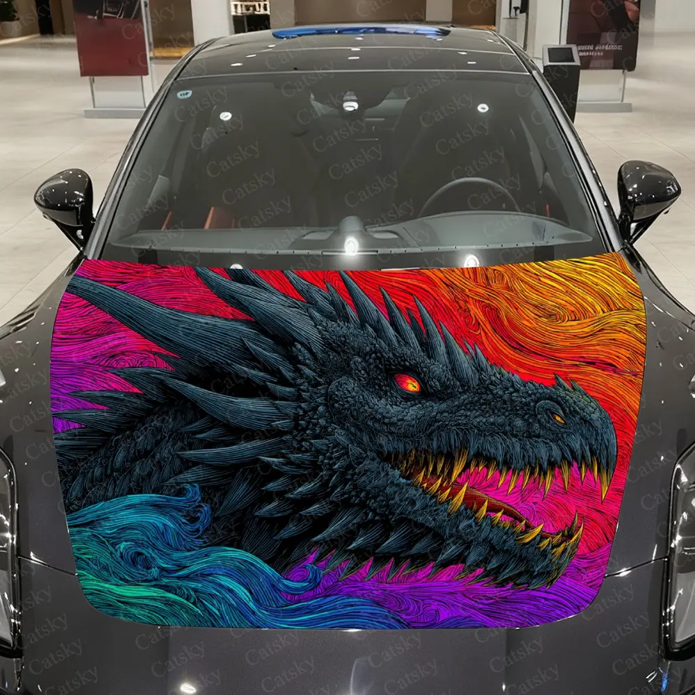 Colorful Waves Entangled with Dragon Car Vinyl Wrap, PVC Waterproof Car Hood Sticker, Self-Adhesive Scratch-Resistant Stickers
Colorful Waves Entangled with Dragon Car Vinyl Wrap, PVC Waterproof Car Hood Sticker, Self-Adhesive Scratch-Resistant Stickers