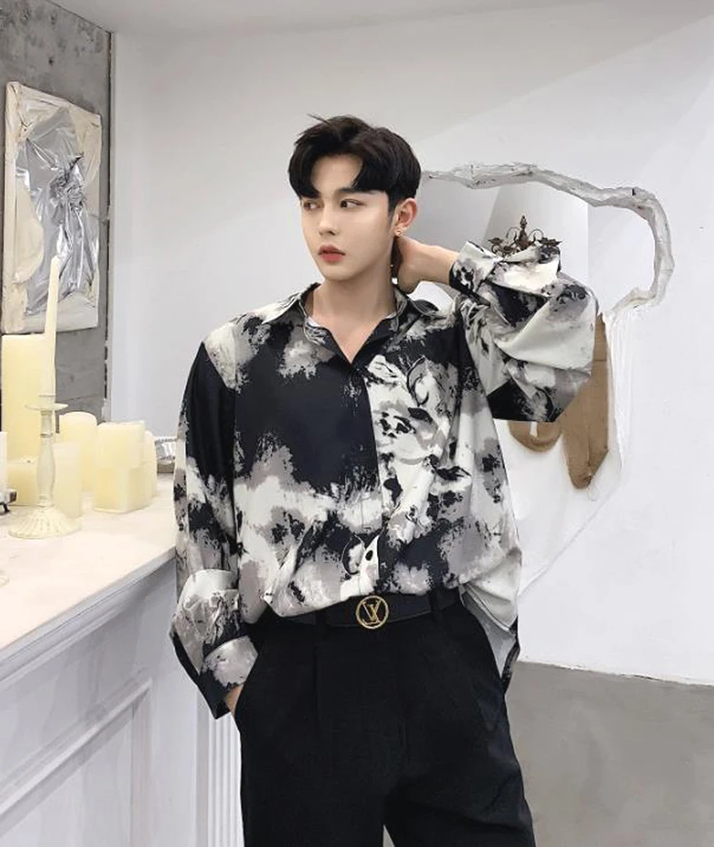 Trendy Men's Long Sleeve Shirts Thin Outerwear Dyed Tie Dye Chiffon Spring Summer Autumn Fashionable Youth Loose Fit Shirt
Trendy Men's Long Sleeve Shirts Thin Outerwear Dyed Tie Dye Chiffon Spring Summer Autumn Fashionable Youth Loose Fit Shirt