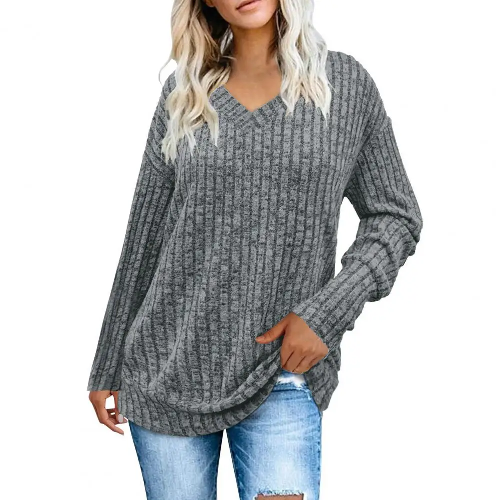 Breathable Polyester Long Sleeve Shirt Cozy V-neck Striped Sweater for Women Warm Loose Fit Pullover Blouse Soft Mid-length
Breathable Polyester Long Sleeve Shirt Cozy V-neck Striped Sweater for Women Warm Loose Fit Pullover Blouse Soft Mid-length