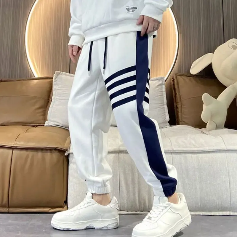 Мужские спортивные брюки свободного кроя, весна-осень, большие размеры, молодежный стиль, смесь хлопка и полиэстера
Мужские спортивные брюки свободного кроя, весна-осень, большие размеры, молодежный стиль, смесь хлопка и полиэстера