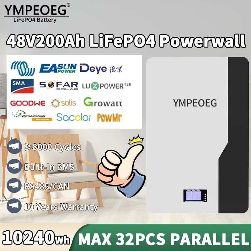 100% полная мощность 48V5 0Ah/100Ah/200Ah 10KWh LiFePO4 аккумулятор Powerwall совершенно новый класс A Встроенный BMS 8000 циклов литий-ионный
100% полная мощность 48V5 0Ah/100Ah/200Ah 10KWh LiFePO4 аккумулятор Powerwall совершенно новый класс A Встроенный BMS 8000 циклов литий-ионный
