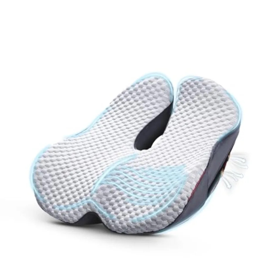 US Patented Non-Flattening Ergonomic Seat Cushion for Long Sitting Tailbone Hip Support Front Angled Thigh Relief 4D Air Fiber
US Patented Non-Flattening Ergonomic Seat Cushion for Long Sitting Tailbone Hip Support Front Angled Thigh Relief 4D Air Fiber