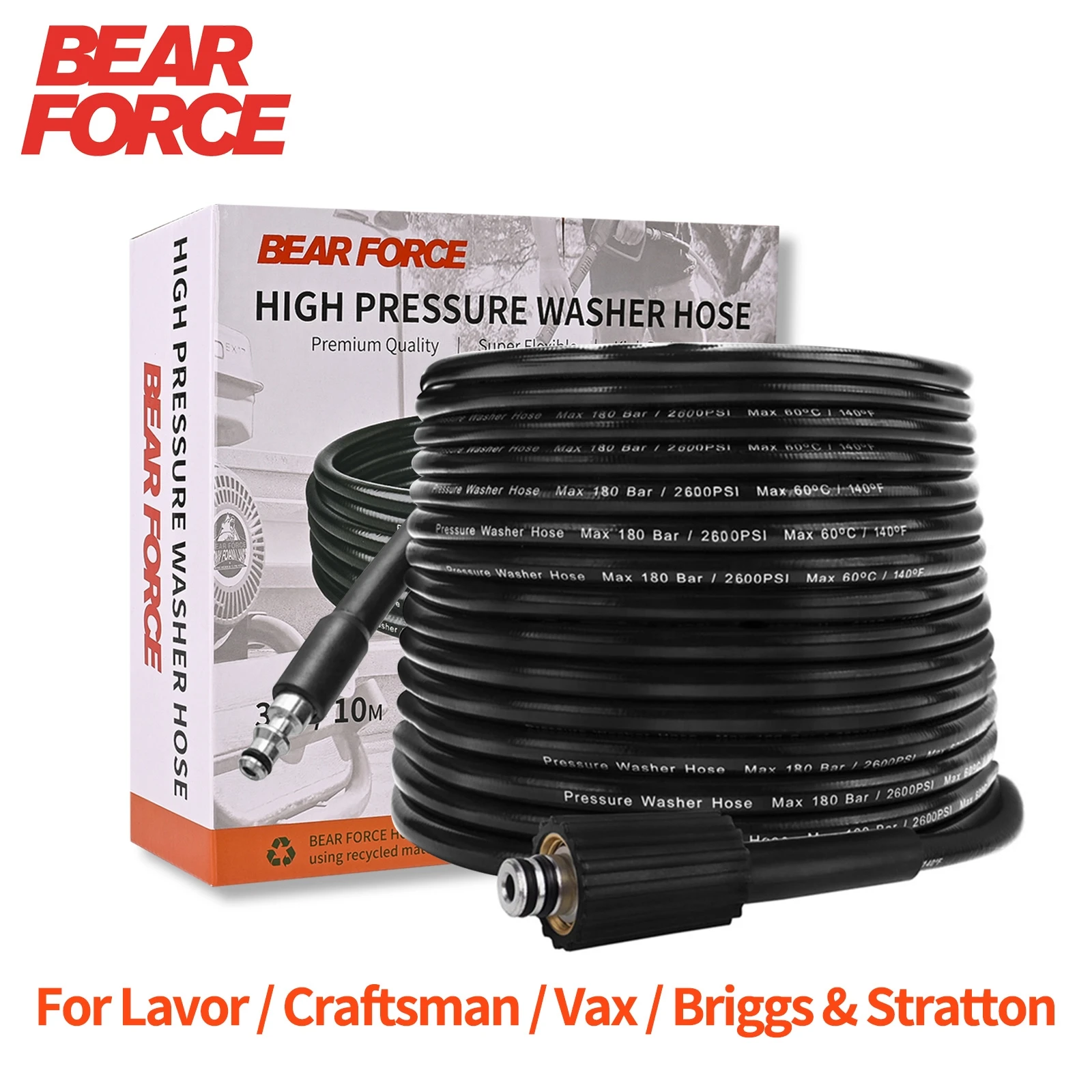 10m * 160 bar High Pressure Water Cleaning Hose for Lavor Bauker VAX Craftsman Briggs & Stratton Oleo Pressure Washer Car Wash
10m * 160 bar High Pressure Water Cleaning Hose for Lavor Bauker VAX Craftsman Briggs & Stratton Oleo Pressure Washer Car Wash