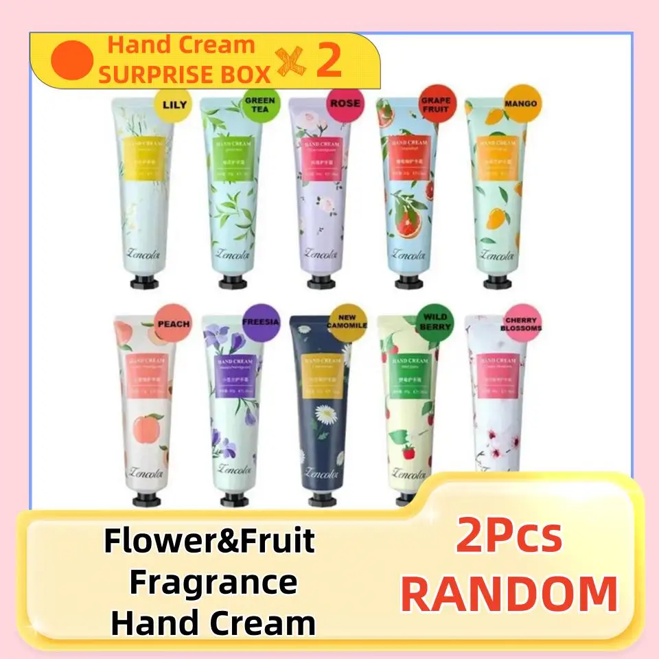 2Pcs Hand Cream Surprise Box Flower & Fruit Fragrance Anti Chapping Plant Essence Care Moisturizing Hand Cream Winter Hand Care
2Pcs Hand Cream Surprise Box Flower & Fruit Fragrance Anti Chapping Plant Essence Care Moisturizing Hand Cream Winter Hand Care
