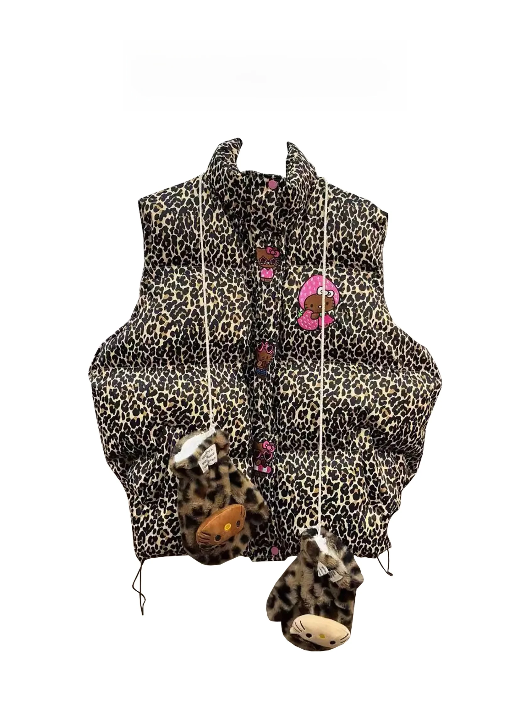 Retro Leopard Print Svel Vest Loose Fit Stand Collar Cotton Jaet Women's Winter New Sle Slimming Top Cotton Coat
Retro Leopard Print Svel Vest Loose Fit Stand Collar Cotton Jaet Women's Winter New Sle Slimming Top Cotton Coat
