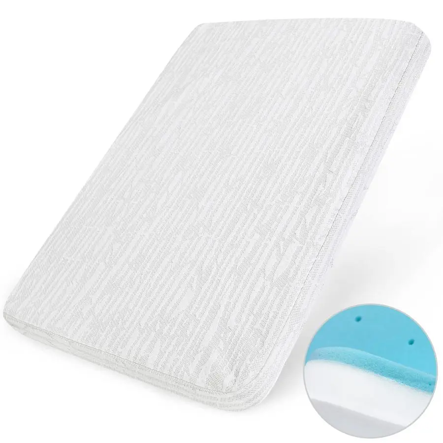 Mattress Topper 52 x 27 x 2 for Toddler Crib Bed, Memory Foam Wateproof Mattress Pad with Removable Cover
Mattress Topper 52 x 27 x 2 for Toddler Crib Bed, Memory Foam Wateproof Mattress Pad with Removable Cover