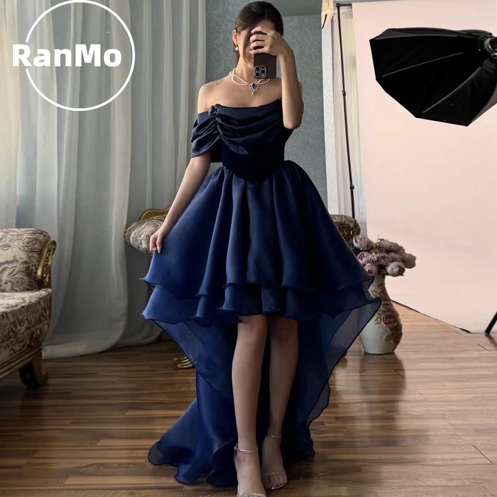 Ranmo Modern Organza Royal Blue Evening Dresses Hi-Lo Off Shoulder 2026 New Pleat robe de soirée dubaï luxe Prom Gown Customized
Ranmo Modern Organza Royal Blue Evening Dresses Hi-Lo Off Shoulder 2026 New Pleat robe de soirée dubaï luxe Prom Gown Customized