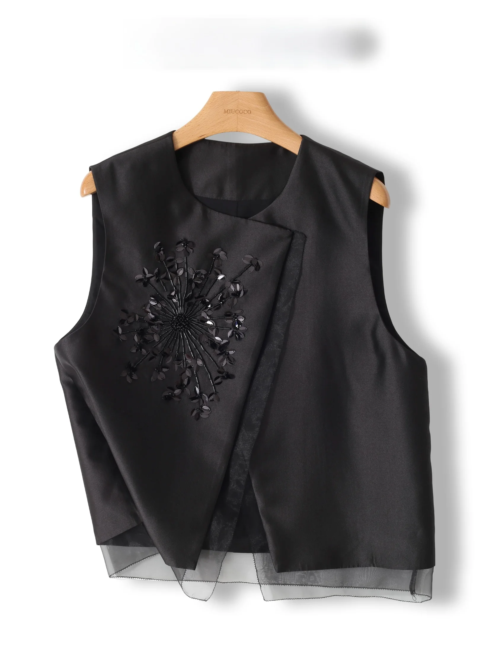 Elegant Style Outerwear Mesh Splice Sequin Women's Vest Trendy Chinese New Style Casual Fashionable round Neck Loose Fit
Elegant Style Outerwear Mesh Splice Sequin Women's Vest Trendy Chinese New Style Casual Fashionable round Neck Loose Fit