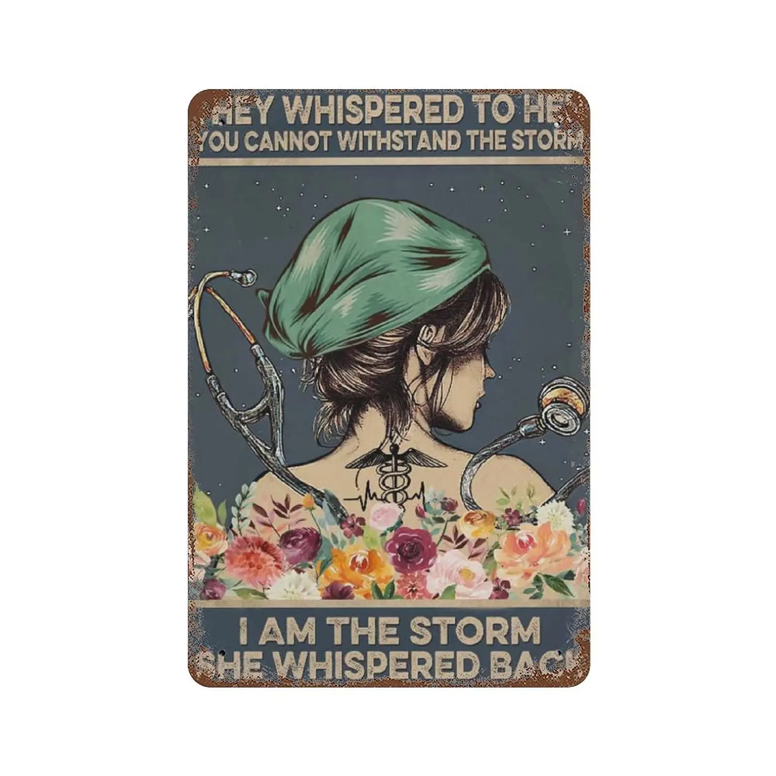 Dreacoss Metal tin Sign,Retro Style, Novelty Poster,Iron Painting,They Whispered to Her You Cannot Withstand The Storm She Whisp
Dreacoss Metal tin Sign,Retro Style, Novelty Poster,Iron Painting,They Whispered to Her You Cannot Withstand The Storm She Whisp