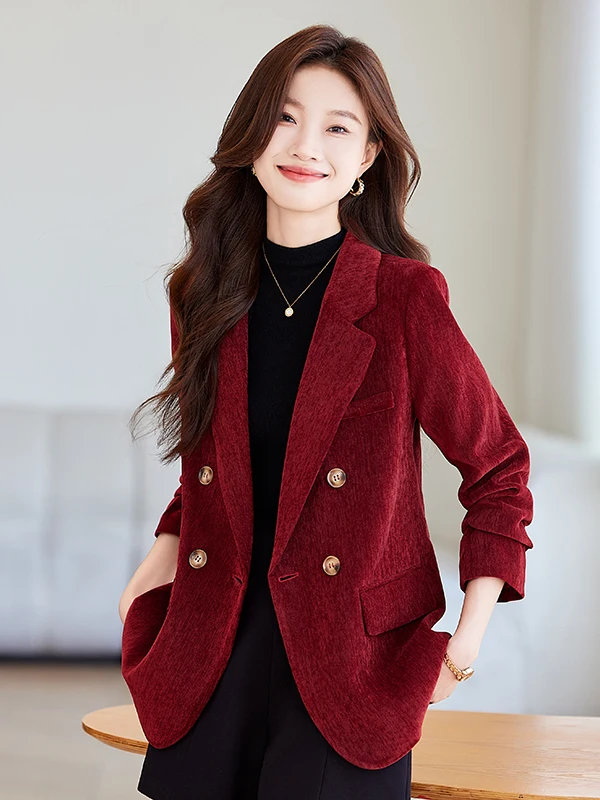 Fashionable Wine Red Suit Jacket Women's Small Size 2026 New Autumn Casual Commute West Coat Top Loose Style Long Sleeve
Fashionable Wine Red Suit Jacket Women's Small Size 2026 New Autumn Casual Commute West Coat Top Loose Style Long Sleeve