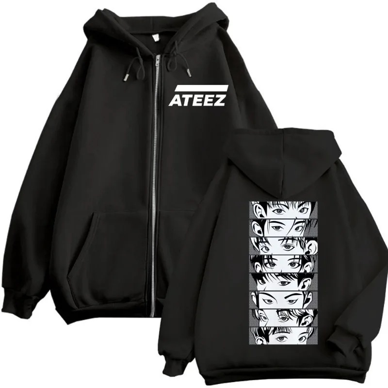 New Ateez Cute Cartoon Surrounding Harajuku Printed Hoodie Loose-fitting Zip-up Hoodie Christmas Birthday Gift
New Ateez Cute Cartoon Surrounding Harajuku Printed Hoodie Loose-fitting Zip-up Hoodie Christmas Birthday Gift