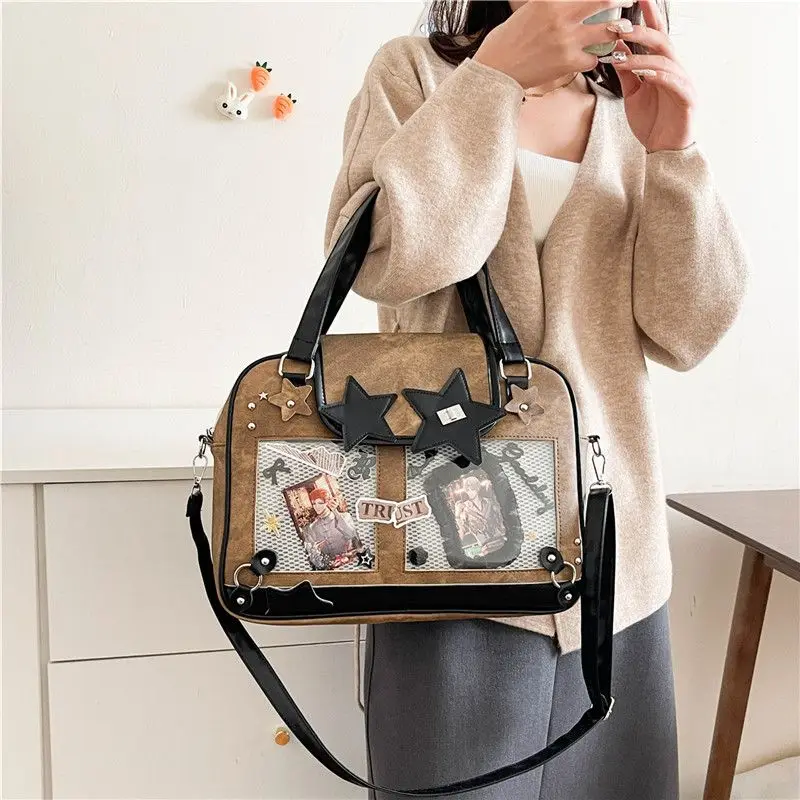 Japanese Transparent Bar Bag Hot Girl Y2k Ulzzang Ita Bag Retro Versatile One-shoulder Crossbody Bag Jk Student Handbag
Japanese Transparent Bar Bag Hot Girl Y2k Ulzzang Ita Bag Retro Versatile One-shoulder Crossbody Bag Jk Student Handbag