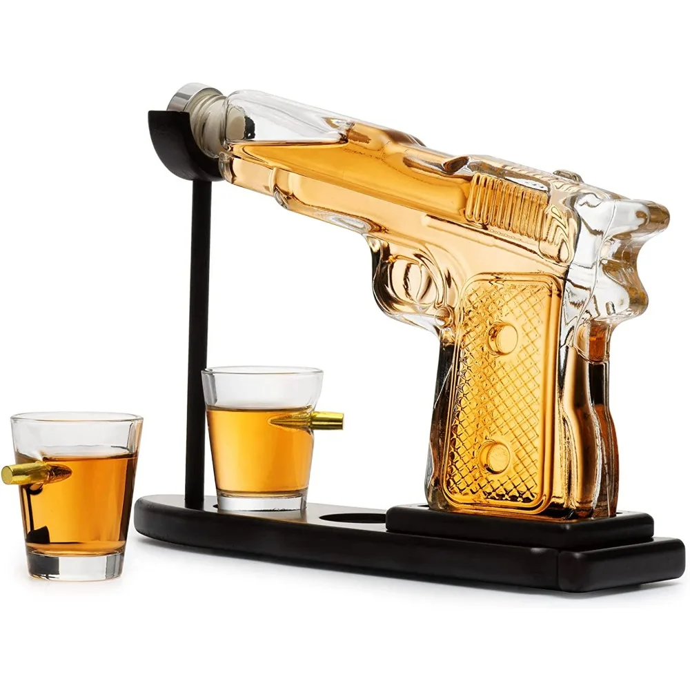 Whiskey Gun Decanter Set with Bullet Glasses Birthday Pistol Whiskey Gifts for Men Dad Husband Boyfriend Military Enthusiasts
Whiskey Gun Decanter Set with Bullet Glasses Birthday Pistol Whiskey Gifts for Men Dad Husband Boyfriend Military Enthusiasts