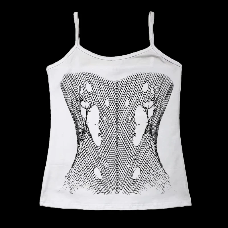 European and American 2025 Spring and Summer New Y2K Sexy temperament Women's T-shirt Gothic Printed Pattern Two Piece Set Strap
European and American 2025 Spring and Summer New Y2K Sexy temperament Women's T-shirt Gothic Printed Pattern Two Piece Set Strap