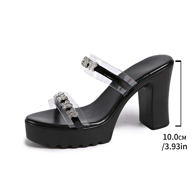 Sandals Women Clear Strap Chunky Heeled Sandals Women Platform Wedges High Heels Shoes Flip Flops Beach Slippers Dress Crystal
Sandals Women Clear Strap Chunky Heeled Sandals Women Platform Wedges High Heels Shoes Flip Flops Beach Slippers Dress Crystal
