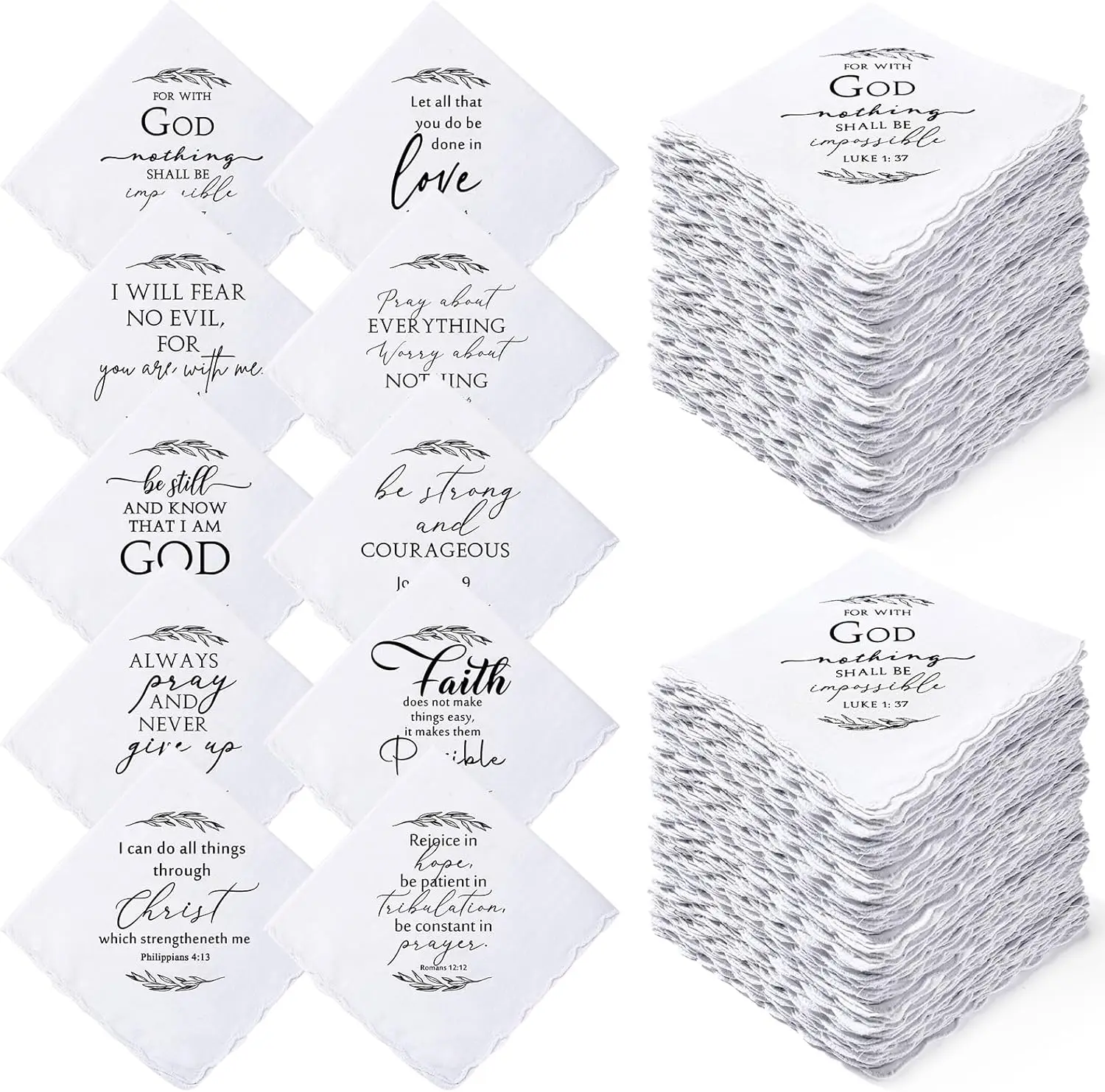 Bible Verse Handkerchiefs for Men Women, Religious Gift for Dad, Christian Bulk Handkerchiefs for Wedding Church
Bible Verse Handkerchiefs for Men Women, Religious Gift for Dad, Christian Bulk Handkerchiefs for Wedding Church