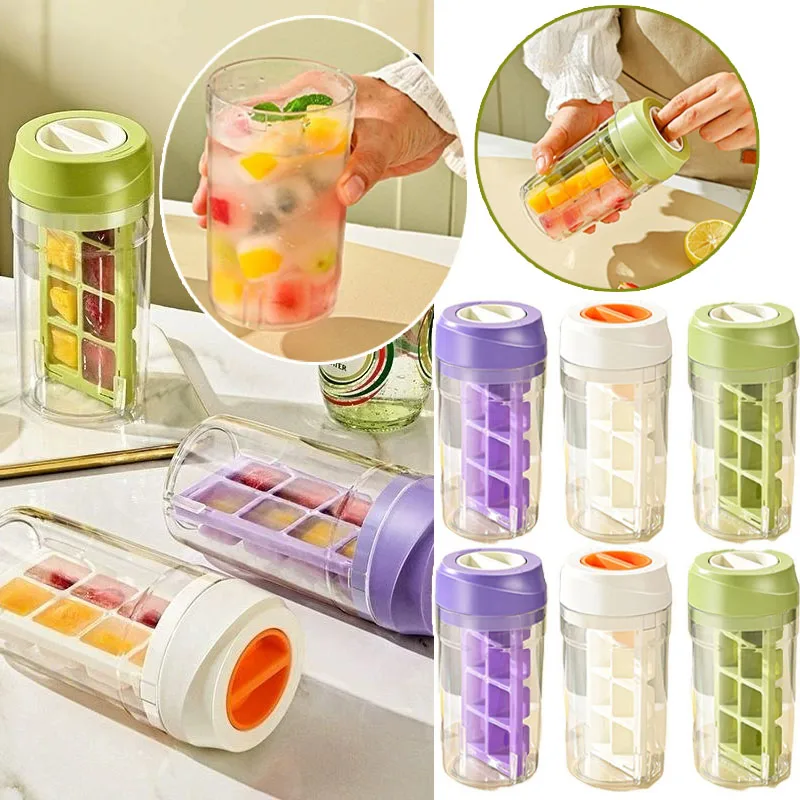 Twist Release Ice Cube Tray Cup - 8-Grid Portable Ice Maker, Large Capacity Storage Container for Freezer, Summer Tool
Twist Release Ice Cube Tray Cup - 8-Grid Portable Ice Maker, Large Capacity Storage Container for Freezer, Summer Tool