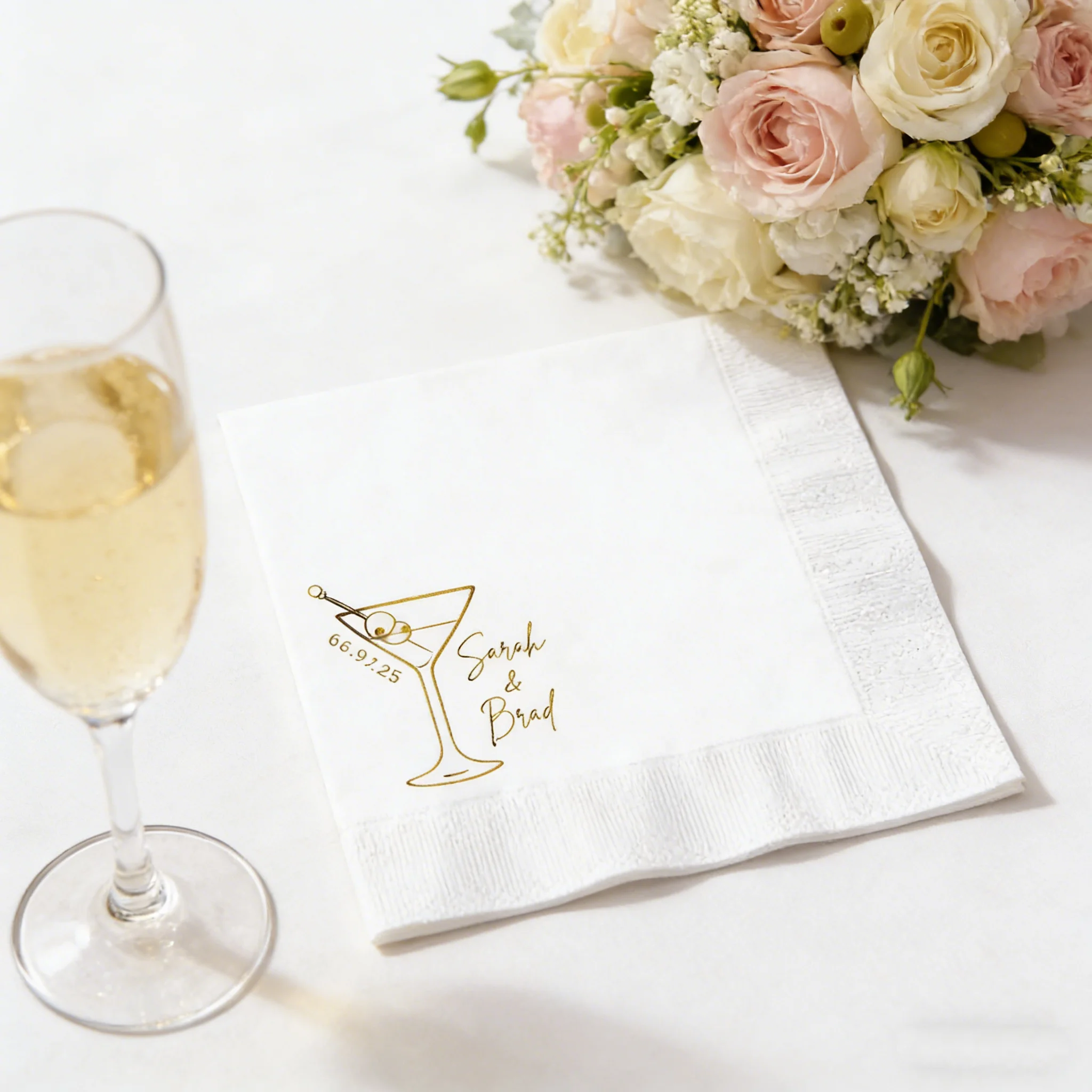 50pcs Personalized Martini Printed Wedding Napkins Custom Letterpress Monogram for Cocktail & Dinner Events
50pcs Personalized Martini Printed Wedding Napkins Custom Letterpress Monogram for Cocktail & Dinner Events