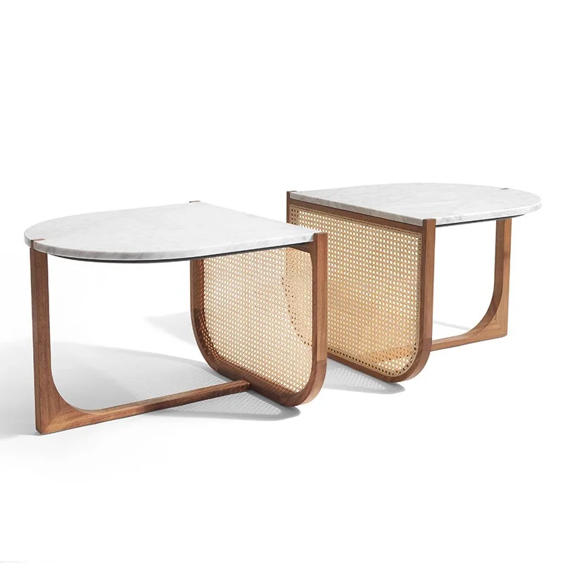 Retro living room rattan marble solid wood coffee table North American black walnut bed and breakfast
Retro living room rattan marble solid wood coffee table North American black walnut bed and breakfast