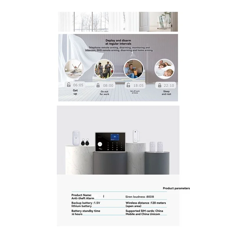 Tuya G30 Burglar Alarms For Home Security Protection With Temperature And Humidity Display WIFI GSM Alarms System-Y47A
Tuya G30 Burglar Alarms For Home Security Protection With Temperature And Humidity Display WIFI GSM Alarms System-Y47A