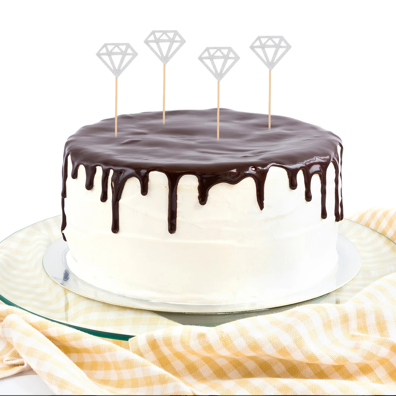 50pcs Diamond Topper Glitter Gold Cupcake Decor Wedding Diamond Cake Topper Birthday Party Supplies Cake Decoration
50pcs Diamond Topper Glitter Gold Cupcake Decor Wedding Diamond Cake Topper Birthday Party Supplies Cake Decoration