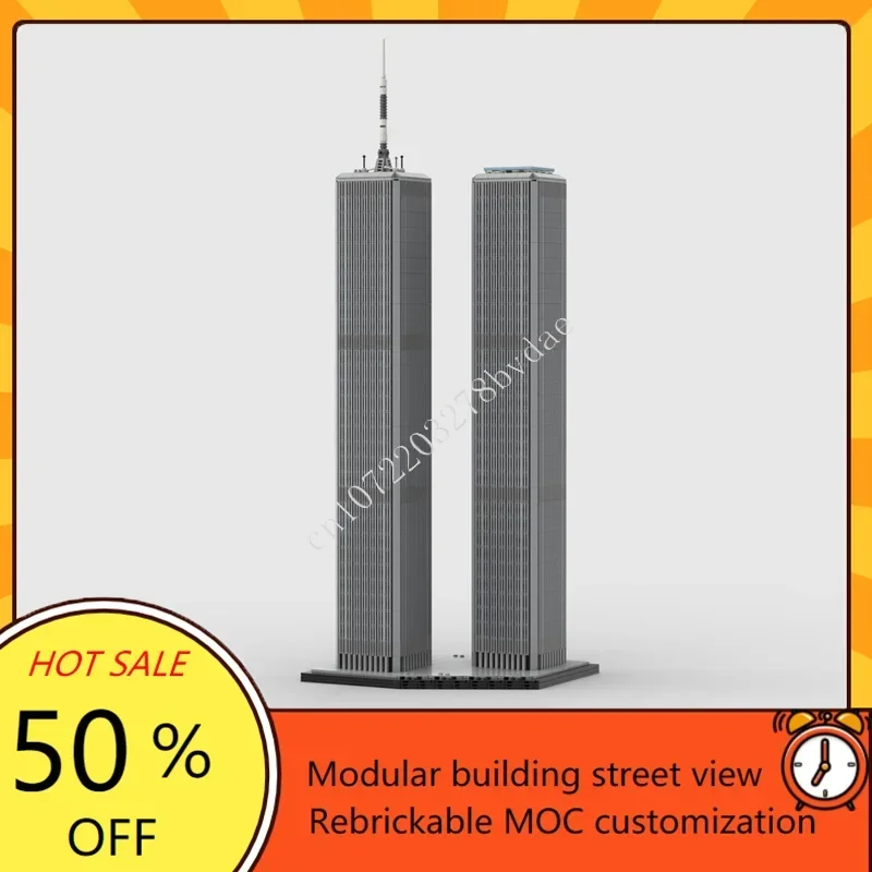 6626PCS WTC Twin Towers 1:800 Scale Modular MOC Creative street view Model Custom Puzzle DIY Education Assembly Model Toy Gifts
6626PCS WTC Twin Towers 1:800 Scale Modular MOC Creative street view Model Custom Puzzle DIY Education Assembly Model Toy Gifts