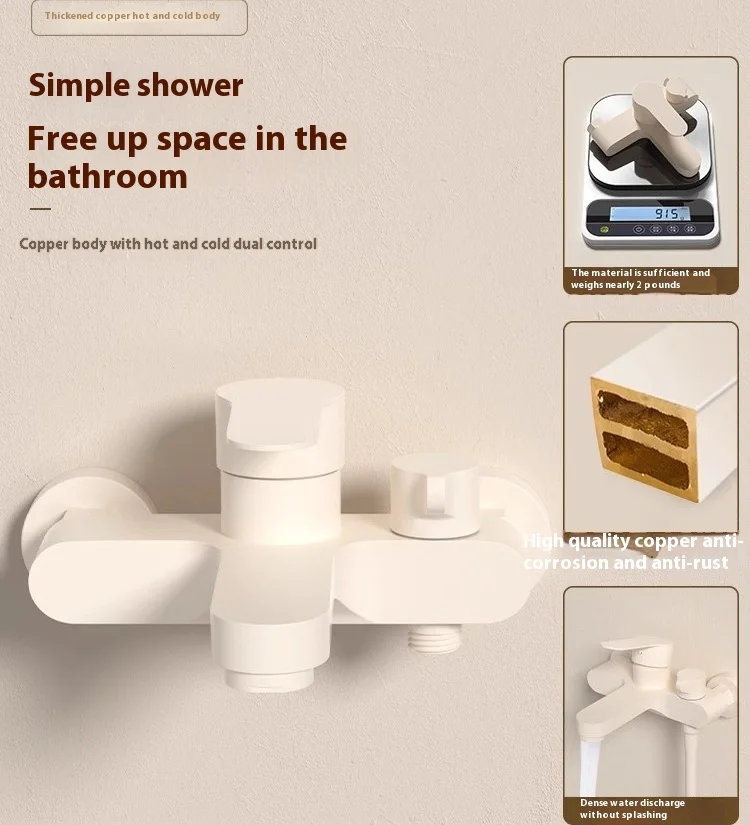 Copper hot and cold mixing valve, shower faucet, bathroom shower triple double open mixing valve switch
Copper hot and cold mixing valve, shower faucet, bathroom shower triple double open mixing valve switch
