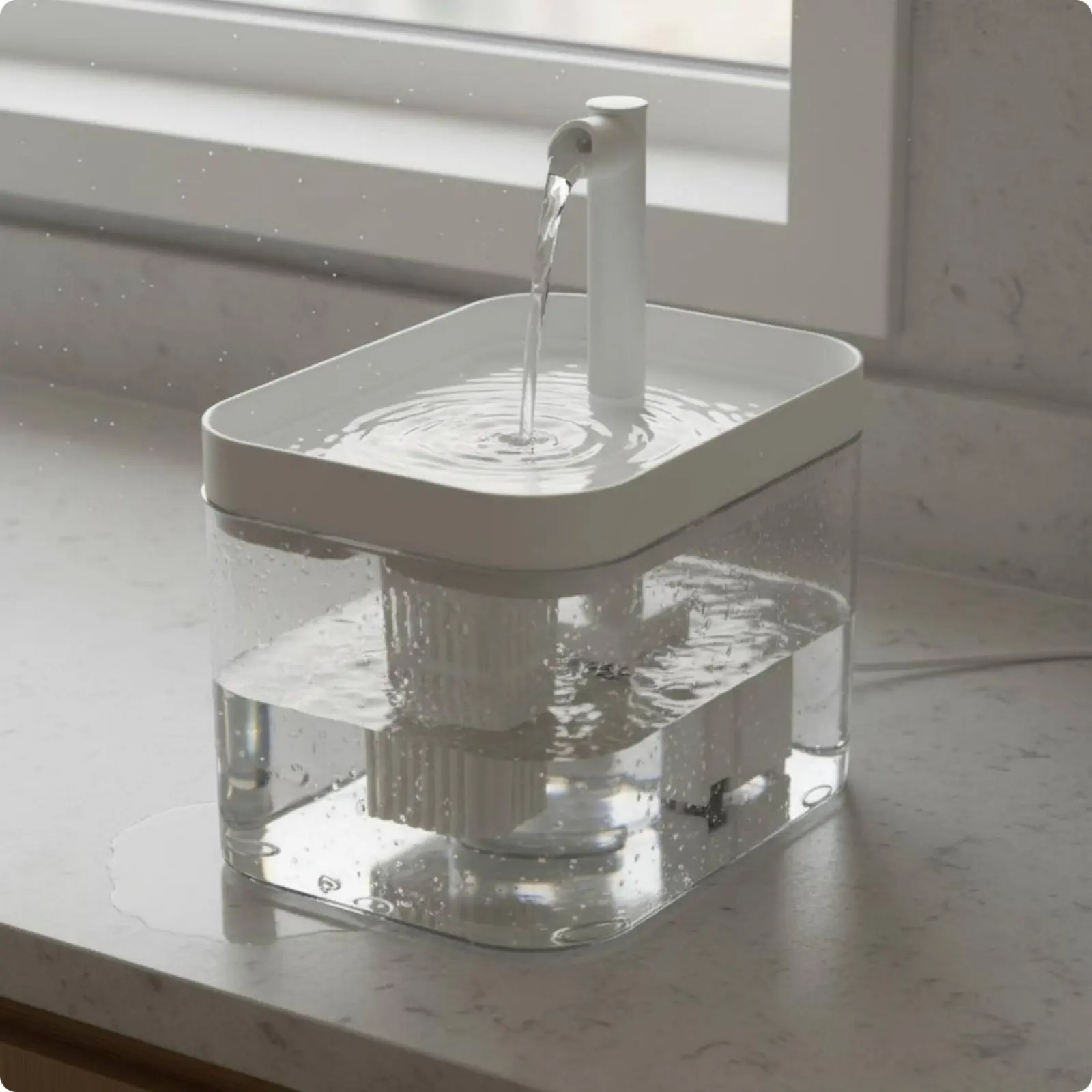 Automatic Pet Water Fountain Easy to Clean Feline Water Fountain No Plug for Cats
Automatic Pet Water Fountain Easy to Clean Feline Water Fountain No Plug for Cats