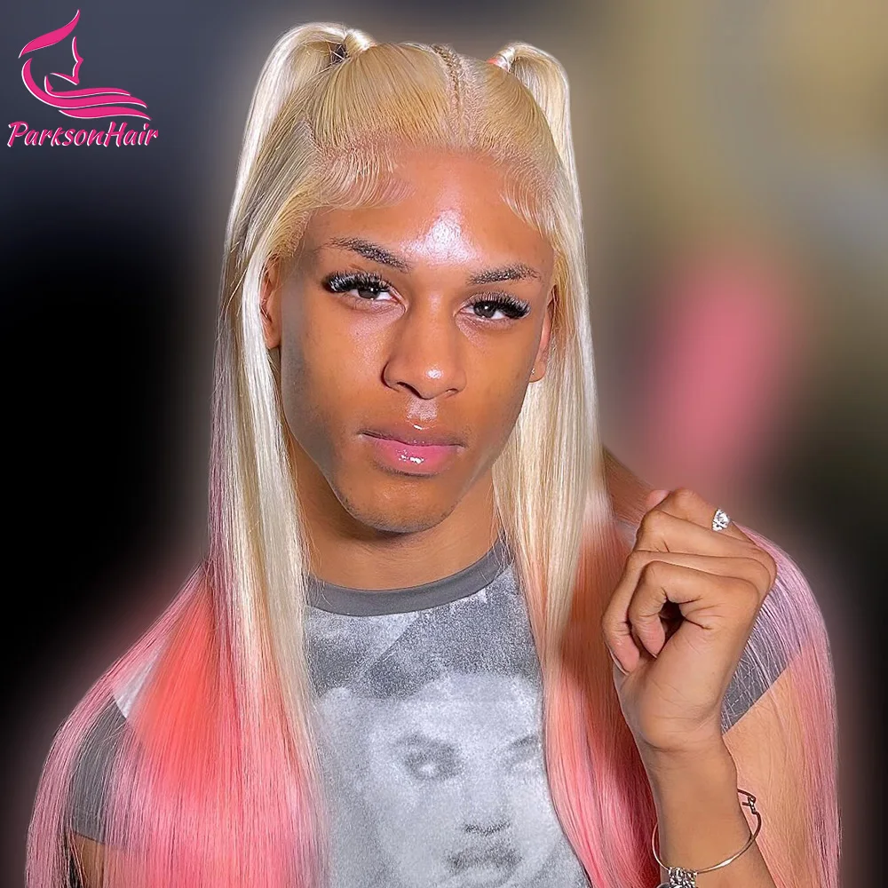 613 With Pink Highlight 13x6 13x4 HD Lace Front Wig 250 Density Remy Human Hair Wig 613 Colored Straight Wigs For Black Women
613 With Pink Highlight 13x6 13x4 HD Lace Front Wig 250 Density Remy Human Hair Wig 613 Colored Straight Wigs For Black Women