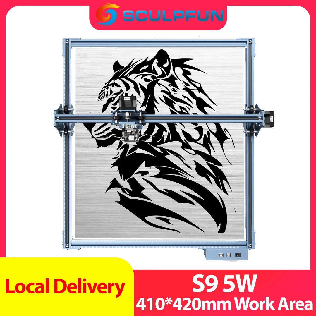 SCULPFUN S9 Laser Engraver 90W High Precision Engraving Cutting Machine for Wood Metal Acrylic Glass DIY Tool 400*410mm Area
SCULPFUN S9 Laser Engraver 90W High Precision Engraving Cutting Machine for Wood Metal Acrylic Glass DIY Tool 400*410mm Area