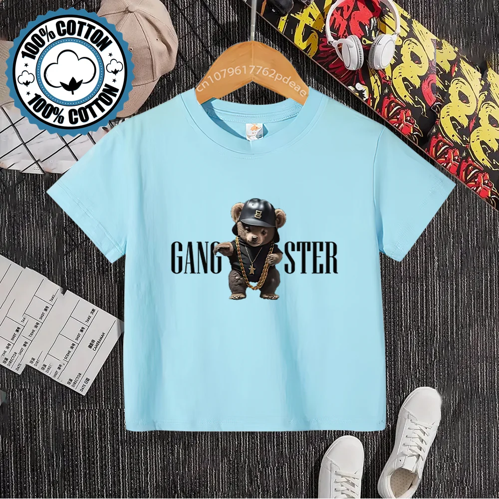 Summer Teen 100% Cotton T-shirt Street Alphabet Cool Bear Print Boys Girls Sunny Casual Top Cotton T-shirt Kids Comfort T-shirt
Summer Teen 100% Cotton T-shirt Street Alphabet Cool Bear Print Boys Girls Sunny Casual Top Cotton T-shirt Kids Comfort T-shirt