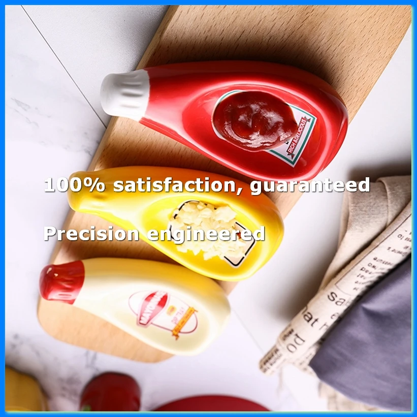 3 Pcs Ceramic Extruded Tomato Sauce Bottle Shape Dish Soy Sauce Plate Ketchup Mayonnaise Mustard Seasoning Dish - S-A49I
3 Pcs Ceramic Extruded Tomato Sauce Bottle Shape Dish Soy Sauce Plate Ketchup Mayonnaise Mustard Seasoning Dish - S-A49I