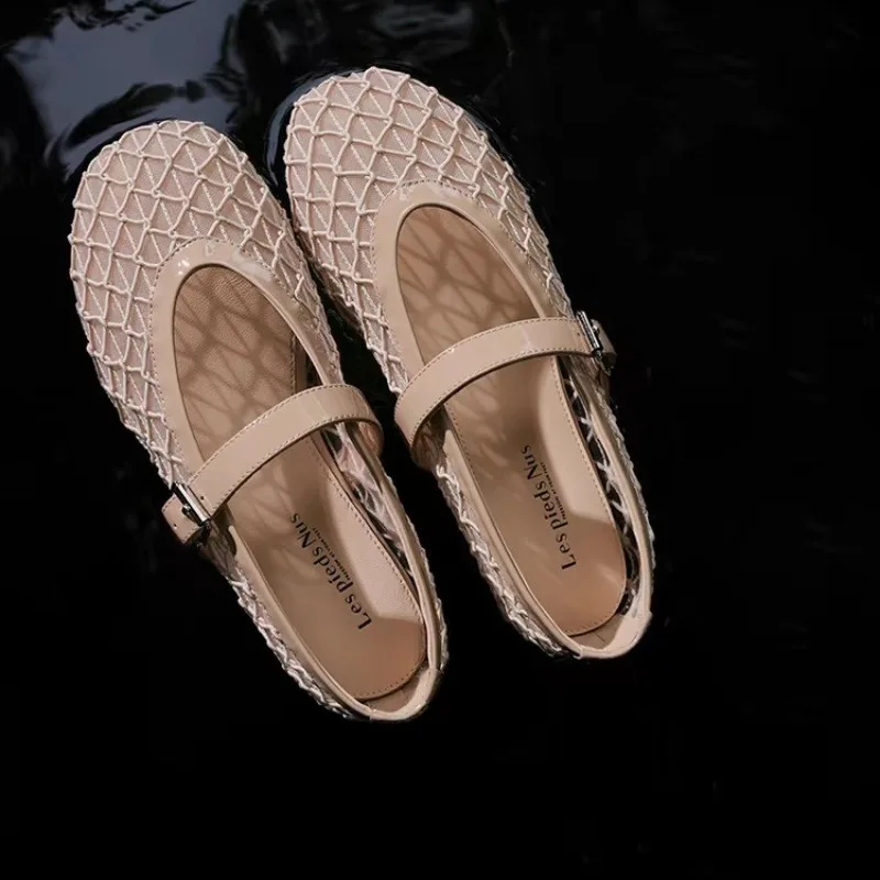 2025 In Summer Wear Round Toe Straight Buckles Casual and Comfortable Women's Flats Cut-out Mary Jane Single Shoes fishnet Shoes
2025 In Summer Wear Round Toe Straight Buckles Casual and Comfortable Women's Flats Cut-out Mary Jane Single Shoes fishnet Shoes