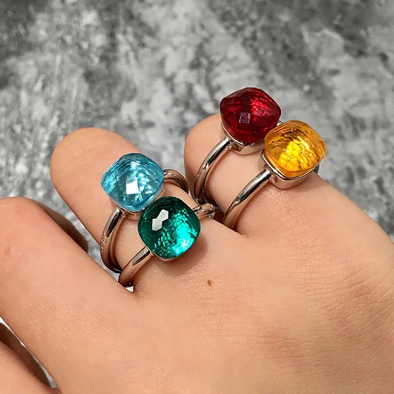 100% стерлингового серебра 925 пробы, конфетный стиль, 10 мм, 22 цвета, синее, красное, розовое, зеленое, желтое, с кристаллами, кольцо для женщин, ювелирные изделия 
100% стерлингового серебра 925 пробы, конфетный стиль, 10 мм, 22 цвета, синее, красное, розовое, зеленое, желтое, с кристаллами, кольцо для женщин, ювелирные изделия