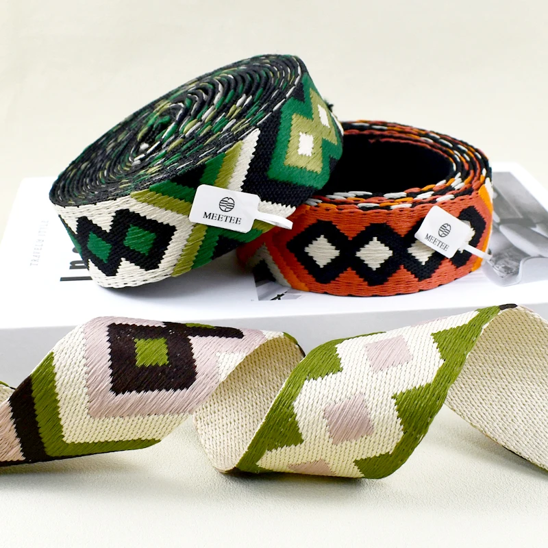 2/5/10M Meetee 38mm Geometric Jacquard Ribbon Backpack Shoulder Strap Clothing Sewing Ribbons Decor Webbing DIY Craft Materials
2/5/10M Meetee 38mm Geometric Jacquard Ribbon Backpack Shoulder Strap Clothing Sewing Ribbons Decor Webbing DIY Craft Materials