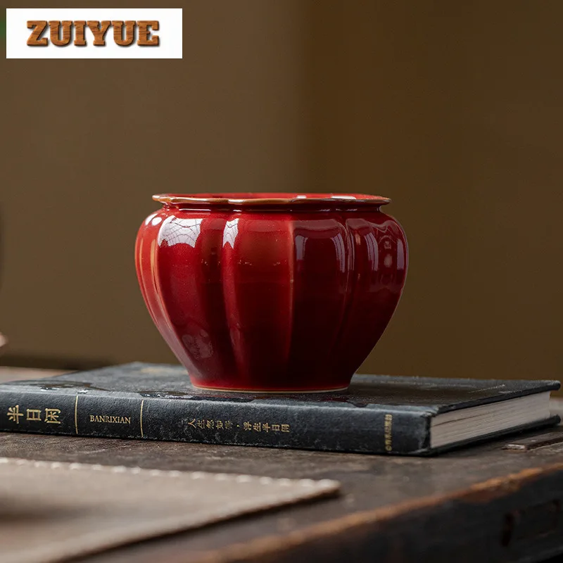 470ml Ru Kiln Red Glaze Jianshui Ancient Tea Wash Tea Residue Bucket Tea Dust Cylinder Barrel Chaxi Accessories Ornaments Craft
470ml Ru Kiln Red Glaze Jianshui Ancient Tea Wash Tea Residue Bucket Tea Dust Cylinder Barrel Chaxi Accessories Ornaments Craft