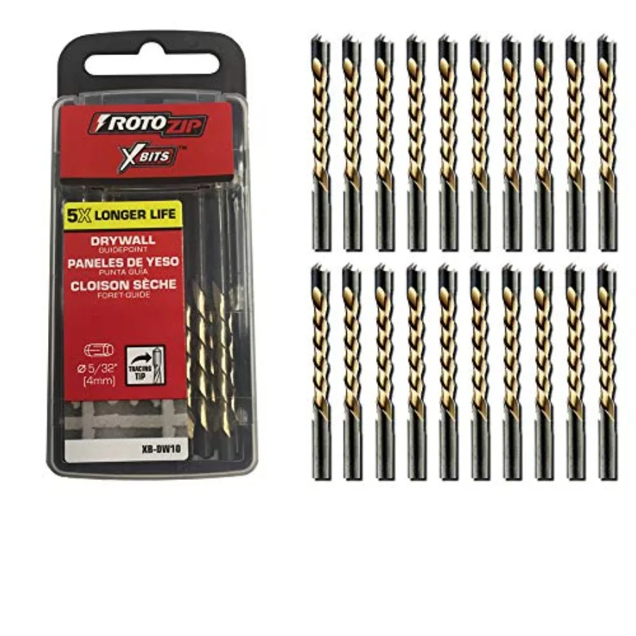 Roto-Zip X-Bits for Drywall Routers and Roto Tools - 5/32" Guide-Point Cutout Bits
Roto-Zip X-Bits for Drywall Routers and Roto Tools - 5/32" Guide-Point Cutout Bits