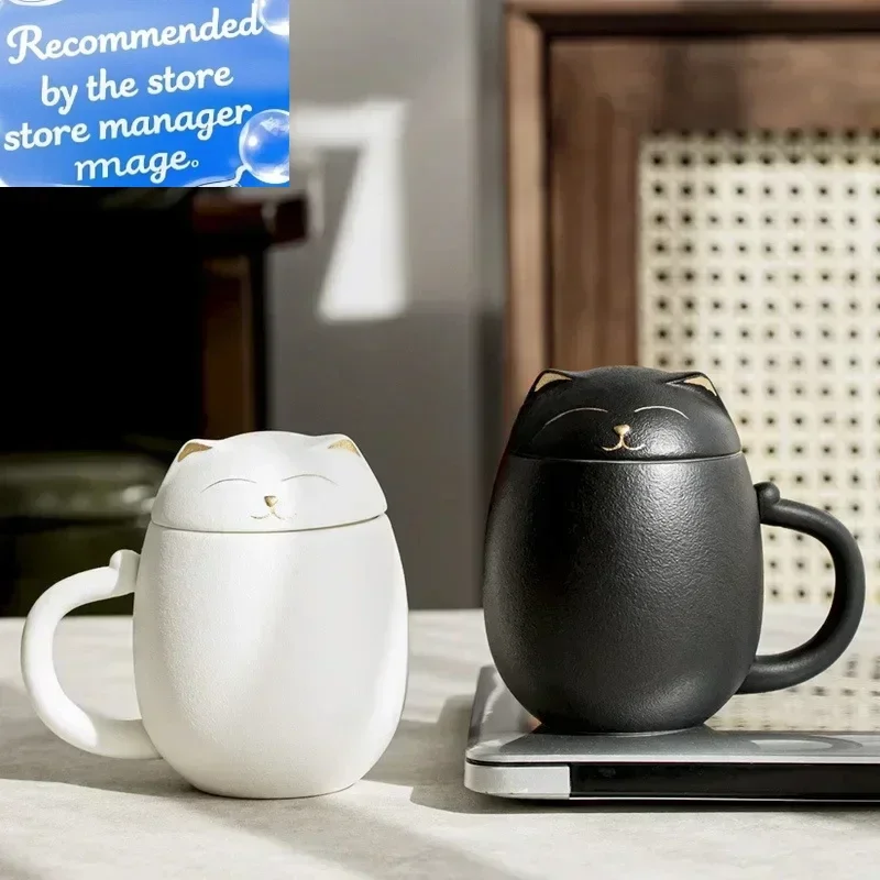350ml Ceramic Cat Mug with Strainer Infuser Lid Handmade Porcelain Tea Cup with Portable Shockproof Storage Design
350ml Ceramic Cat Mug with Strainer Infuser Lid Handmade Porcelain Tea Cup with Portable Shockproof Storage Design