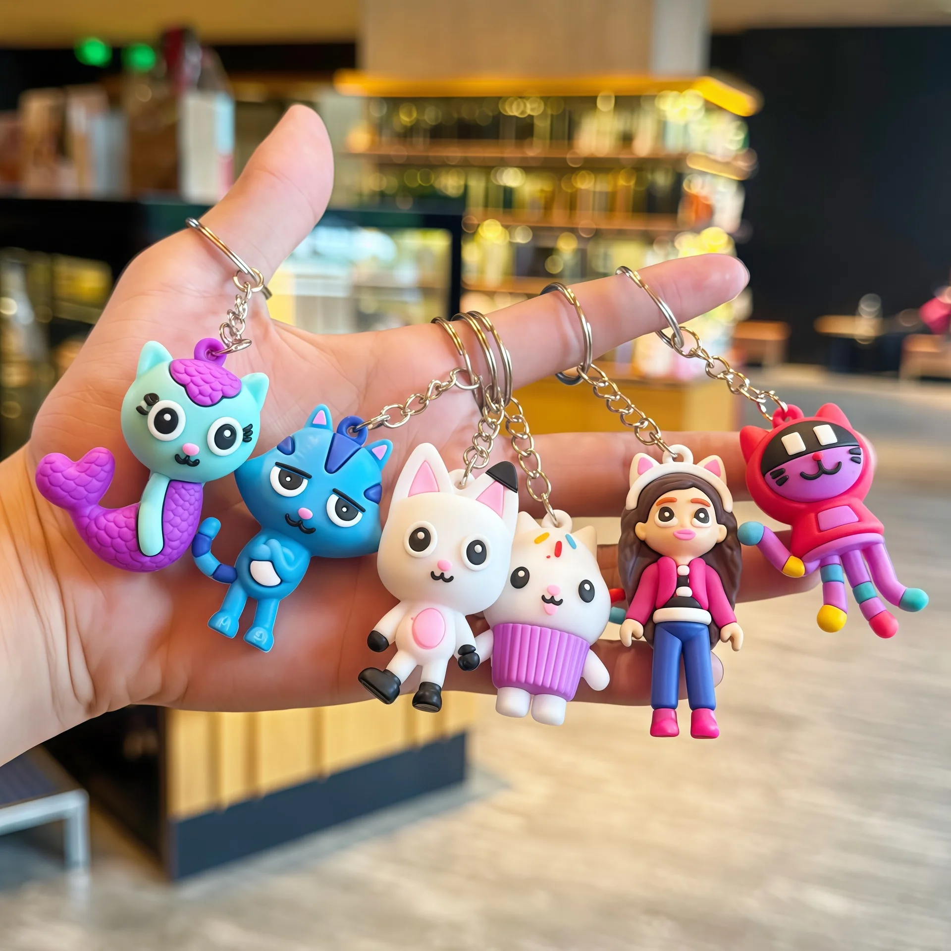 6pcs New Cartoon Gabby Keychains Anime Figure Keyrings PVC Backpack Pendant Accessories Party Favor Gift Keyring llaveros gift
6pcs New Cartoon Gabby Keychains Anime Figure Keyrings PVC Backpack Pendant Accessories Party Favor Gift Keyring llaveros gift 