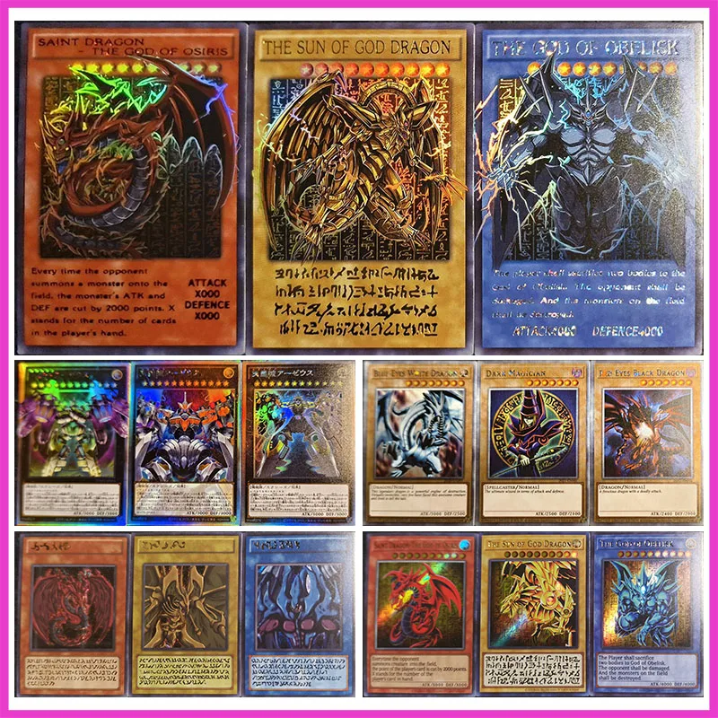 Anime Yu-Gi-Oh DIY ACG Collectible Card Dark Magician of Chaos Egyptian God The Winged Dragon of Ra Toy for boy birthday present
Anime Yu-Gi-Oh DIY ACG Collectible Card Dark Magician of Chaos Egyptian God The Winged Dragon of Ra Toy for boy birthday present