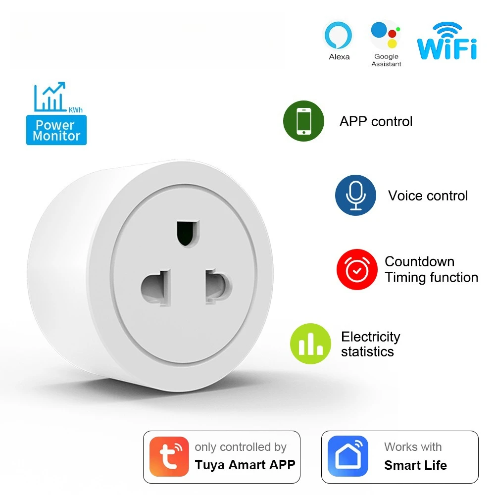 Graffiti Wifi Socket Supports Remote Control Timing Switch Voice Control, Home Smart Socket Thai Standard 10A 16A with Metering
Graffiti Wifi Socket Supports Remote Control Timing Switch Voice Control, Home Smart Socket Thai Standard 10A 16A with Metering