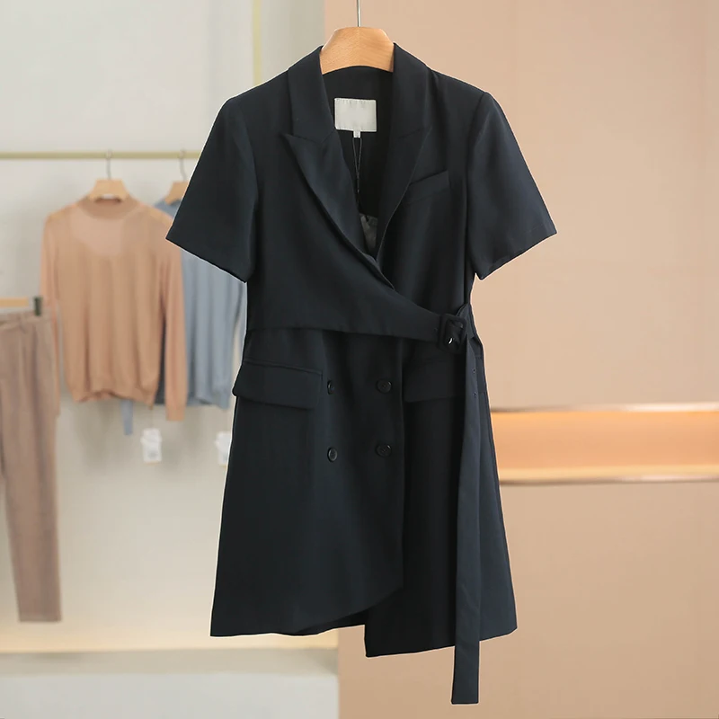 Elegant Pure Color Short Sleeve Suit Jacket Women's Fashion Spring New Arrival Single Button Closure Versatile Straight Cut
Elegant Pure Color Short Sleeve Suit Jacket Women's Fashion Spring New Arrival Single Button Closure Versatile Straight Cut