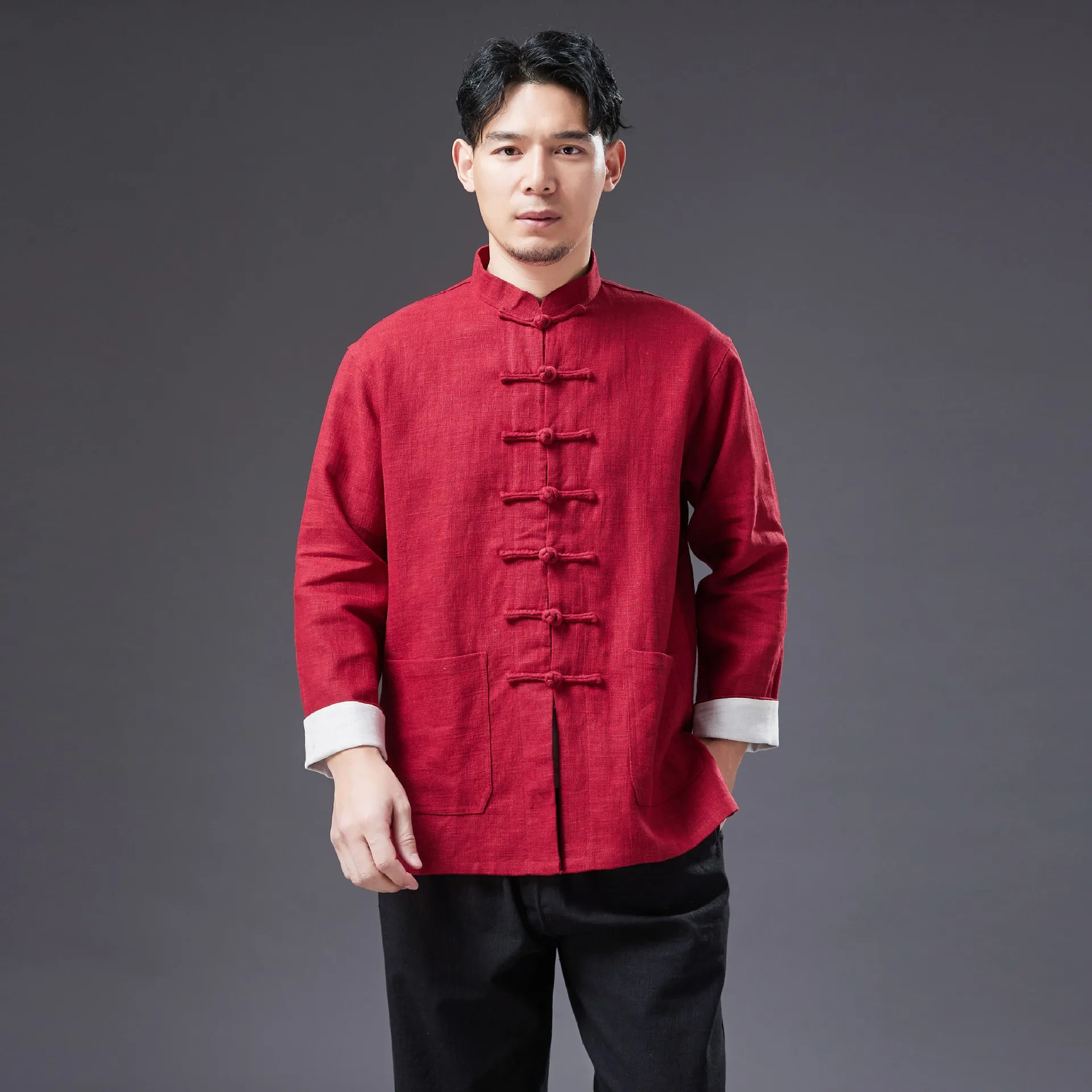 Spring New Ramie Men's Coat Cardigan Shirt Chinese Style Loose Casual Stand Collar Cardigan Chinese Knot Button Top
Spring New Ramie Men's Coat Cardigan Shirt Chinese Style Loose Casual Stand Collar Cardigan Chinese Knot Button Top