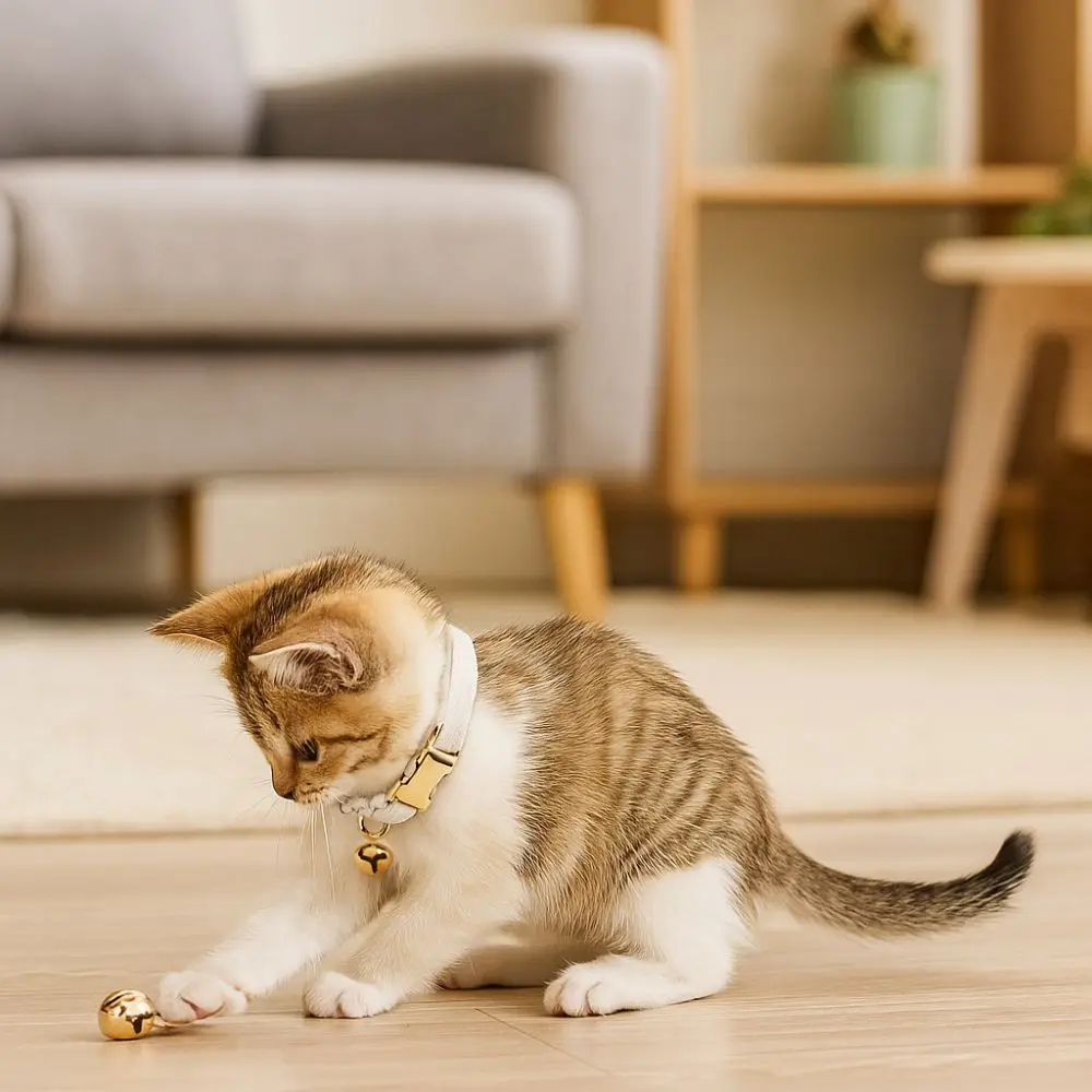 Durable Adjustable Cat Collar with Bell Solid Color Personalized Cat Necklace Metal Buckle Pet ID Name Tag Traction 
Durable Adjustable Cat Collar with Bell Solid Color Personalized Cat Necklace Metal Buckle Pet ID Name Tag Traction